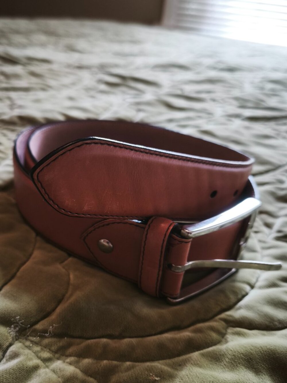 Handmade Leather Belt Sebastien Grey **FREE SHIPPING**